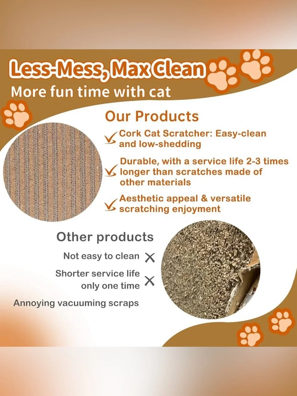Natural Cork cat Scratch pad for Cats-cat Scratching Posts-cat scratchers for In